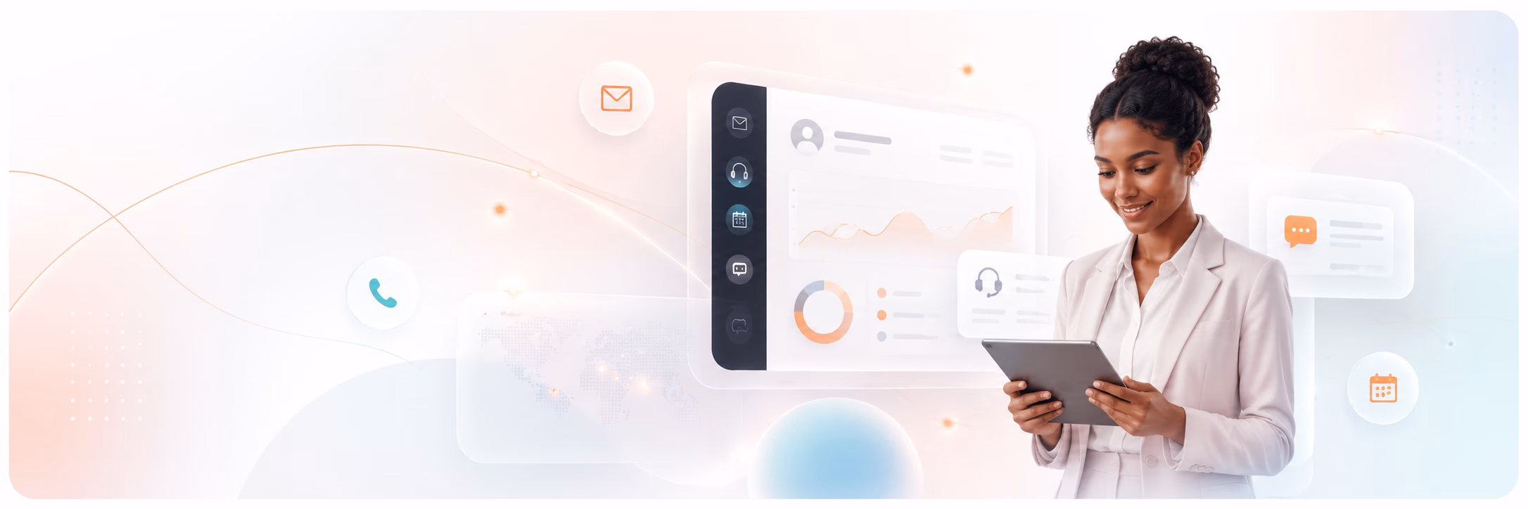 Bazecity contact and digital support illustration